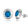 Women's Round Opal Stud Earrings 925 Silver Wedding Earring For Women Engagement Party Chirstmas Gift Fine Jewelry Wholesale