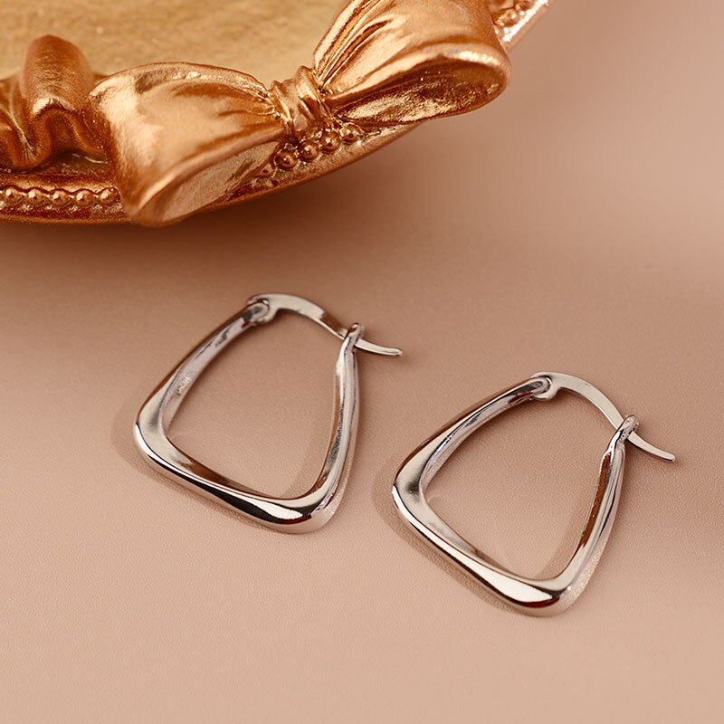 Women's Square Hoop Earrings Boho Earring Designer Wedding Party  Quality Jewelry 2022 Trend Christmas jewellery