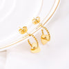 Women's Stainless Steel Jewelry Heart-Shaped Pendant Earrings For Women Party Wedding Gifts