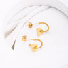 Women's Stainless Steel Jewelry Heart-Shaped Pendant Earrings For Women Party Wedding Gifts