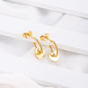 Women's Stainless Steel Jewelry Heart-Shaped Pendant Earrings For Women Party Wedding Gifts
