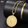 Women's Three Sizes Muslim Islam Turkey Ataturk Pendant Arabian Necklace Simple Gold Coin Jewelry Ethnic Gift