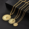 Women's Three Sizes Muslim Islam Turkey Ataturk Pendant Arabian Necklace Simple Gold Coin Jewelry Ethnic Gift