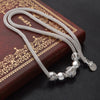 Women's Unique Retro Carved Beads Pendant Classic Mesh Weave Chain Necklace Jewelry NL0468