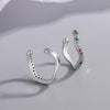 Women's Zircon Ear Cuff Earrings 925 Stamp Silver Color Colour Crystals Earring Wedding Party Jewelry 2022 Trend New