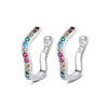 Women's Zircon Ear Cuff Earrings 925 Stamp Silver Color Colour Crystals Earring Wedding Party Jewelry 2022 Trend New