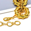 Women's high exaggerated necklace unique gold necklace famous brand twisted lock necklace women jewelry