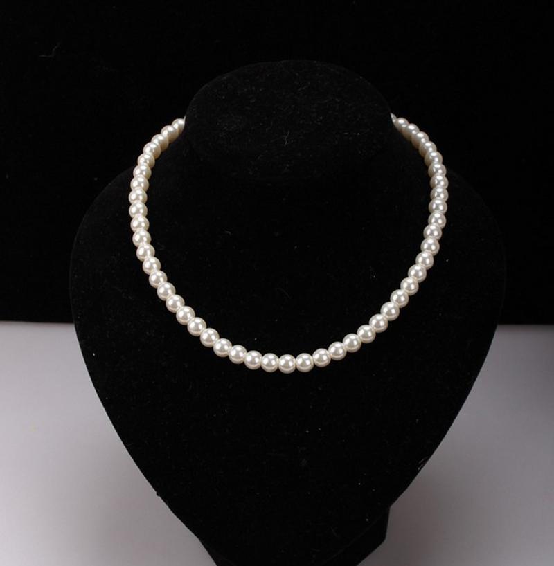 Womens Jewellery Colliers Big Chain Simulated Pearl Necklace Bridal Jewelry Necklace Female White Wedding Gifts Pearl Necklace