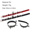 Womens Sexy Punk Goth Leather Collar PU Leather Buckle Bell Collar Choker Necklace