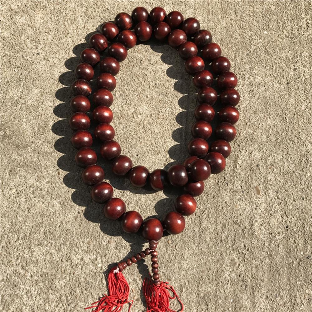 Wood Buddha Monk Prayer Beads Necklace for Kung Fu Suit Tai Chi Uniform Ornament