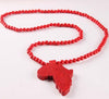 Wooden pendant necklace good wood Africa map necklace hip hop necklace for men and women