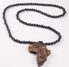 Wooden pendant necklace good wood Africa map necklace hip hop necklace for men and women