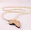 Wooden pendant necklace good wood Africa map necklace hip hop necklace for men and women