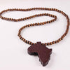 Wooden pendant necklace good wood Africa map necklace hip hop necklace for men and women