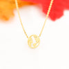 World Charm Necklaces For Women Global Travel Jewelry Stainless Steel Rose Gold Disc Cut Out Earth Map Necklace Collier Femme