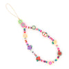 Woven LOVE Letter Beaded Anti-lost Phone Charm Chain Fruit Rainbow Soft Ceramic Lanyard Strap Mobile for Girls Phone Choker Keys