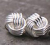 Woven Twist Ball Earring Thai Silver 100% 925 Sterling Silver Jewelry Fashion Hypoallergenic Stud Earrings For Women Gift