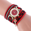 Wrap Around Fashion Weave Leather Bracelet Lady Woma Wrist Watches luxury brand bracelet watch for women montre homme