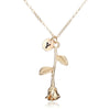 X146 Trendy Summer Gold Color Rose Shaped Pendant Necklace For Women Boho Party Jewelry Bff Charm Colar Rose Choker Necklace