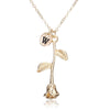 X146 Trendy Summer Gold Color Rose Shaped Pendant Necklace For Women Boho Party Jewelry Bff Charm Colar Rose Choker Necklace