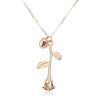 X146 Trendy Summer Gold Color Rose Shaped Pendant Necklace For Women Boho Party Jewelry Bff Charm Colar Rose Choker Necklace