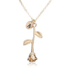 X146 Trendy Summer Gold Color Rose Shaped Pendant Necklace For Women Boho Party Jewelry Bff Charm Colar Rose Choker Necklace