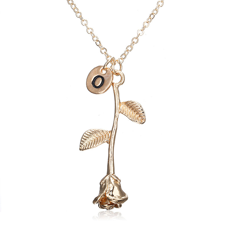 X146 Trendy Summer Gold Color Rose Shaped Pendant Necklace For Women Boho Party Jewelry Bff Charm Colar Rose Choker Necklace