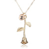X146 Trendy Summer Gold Color Rose Shaped Pendant Necklace For Women Boho Party Jewelry Bff Charm Colar Rose Choker Necklace