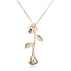 X146 Trendy Summer Gold Color Rose Shaped Pendant Necklace For Women Boho Party Jewelry Bff Charm Colar Rose Choker Necklace