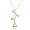X146 Trendy Summer Gold Color Rose Shaped Pendant Necklace For Women Boho Party Jewelry Bff Charm Colar Rose Choker Necklace