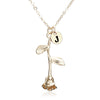 X146 Trendy Summer Gold Color Rose Shaped Pendant Necklace For Women Boho Party Jewelry Bff Charm Colar Rose Choker Necklace