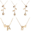 X146/X6 Trendy Gold Color Chain Rose Necklace For Women With Letter&Heart Pendant Simple Choker Necklace Fashion Jewelry