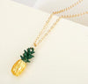X181 Cute Fruit Pineapple Shaped Pendant Gold Color Chains Necklaces Women Charms Jewelry Girls Chokers Necklace