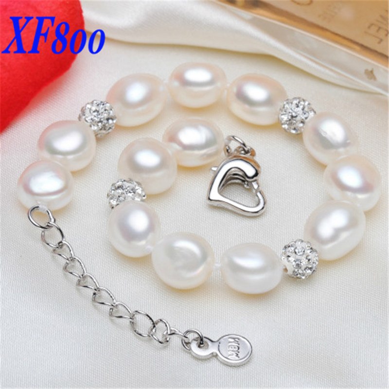 Baroque Pearl Bracelets Fine Pearl Jewelry Natural White Pearl Bracelets 2020 Trendy Gift For Women 9-10MM S20