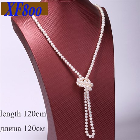 Classical natural pearl necklace ,8-9mm near round shape long necklace for women S55