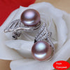 Genuine Pearl Jewelry Stud Earrings Wings 9-10mm Natural Pearl Fine Stone Jewelry 4 Colors Gift For Lady E1059