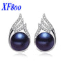 Genuine Pearl Jewelry Stud Earrings Wings 9-10mm Natural Pearl Fine Stone Jewelry 4 Colors Gift For Lady E1059