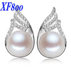 Max natural pear earrings, 10-11mm big size pearl stud earrings 3 color for choice best gift for women S07