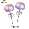[XF800]Pearl Earrings 925-Sterling- Silver Pearl Jewelry Natural Pearl Stud Earrings Wedding Party Gift [E25303]