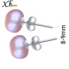 [XF800]Pearl Earrings 925-Sterling- Silver Pearl Jewelry Natural Pearl Stud Earrings Wedding Party Gift [E25303]