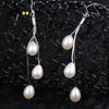 Pearl Earrings Sterling-Silver-Jewelry 6-7MM Natural Pearl Earrings Trendy Drop earrings E1020