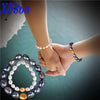 brand natural pearl couple bracelet .fine jewelry real natural baroque pearl bracelet for lovers S109