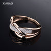 2020 New Design Love Infinity Twist Rings for Women Gold Color AAA CZ Finger Ring Female Ringen Wedding Jewelry XGR247