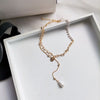 XIALUOKE Japan Asymmetric Double Chain Pearl Pendant Necklace For Women Bohemia Long Sweater Necklaces Jewelry Gift 870