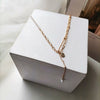 XIALUOKE Japan Asymmetric Double Chain Pearl Pendant Necklace For Women Bohemia Long Sweater Necklaces Jewelry Gift 870