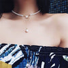 XIAO YOUNG Gold-color Rhinestone Choker Necklace Elegant Simulated Pearl Star Tassel Necklaces & Pendants Cute Gifts