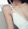 XIAO YOUNG Gold-color Rhinestone Choker Necklace Elegant Simulated Pearl Star Tassel Necklaces & Pendants Cute Gifts