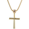 Gold Silver Black Color Stainless Steel Baseball Cross Pendant Necklace For Women Men Hiphop 60cm Link Chain Necklace