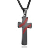 Gold Silver Black Color Stainless Steel Baseball Cross Pendant Necklace For Women Men Hiphop 60cm Link Chain Necklace