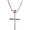 Gold Silver Black Color Stainless Steel Baseball Cross Pendant Necklace For Women Men Hiphop 60cm Link Chain Necklace